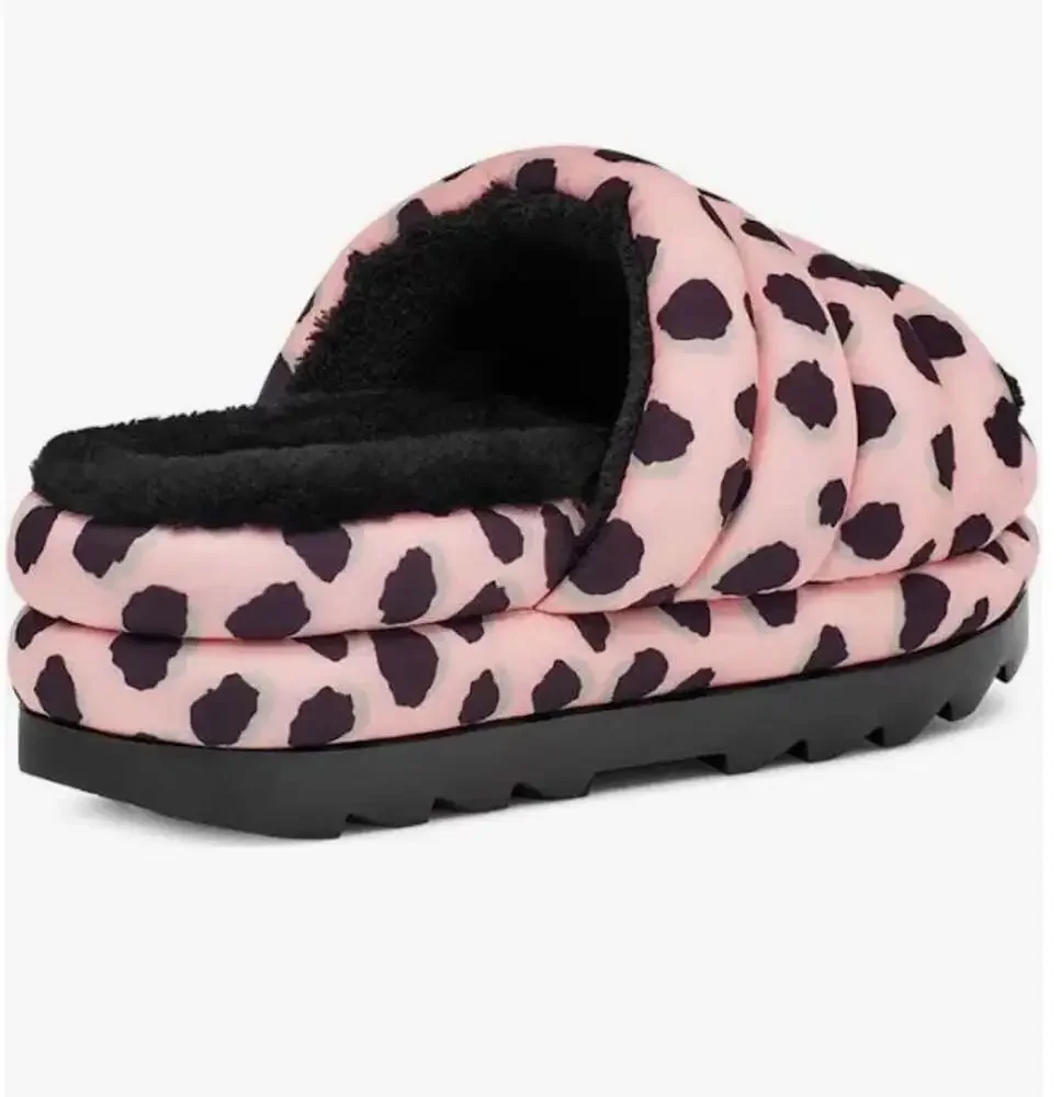 UGG Maxi Slide Cheetah Print Platform Sandals